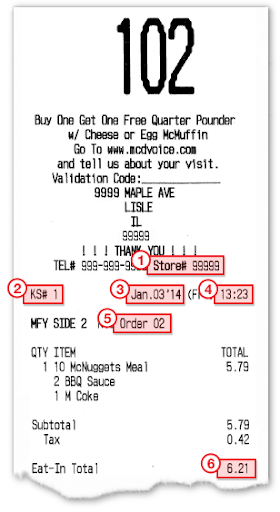 mcdvoice survey code receipt