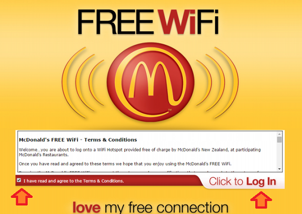 Mcdonalds Wifi login - Mcdonalds free Wifi - Mcdonalds Wifi Connect