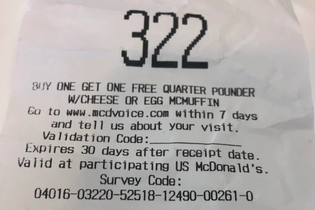 Mcdvoice.com Survey with Receipt Code at www.Mcdvoice.com
